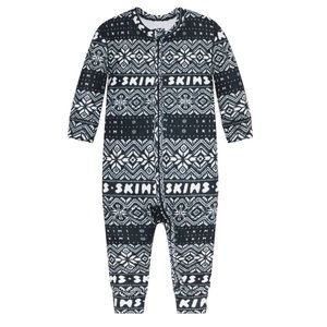 SKIMS - logo plush pointelle BABY onesie